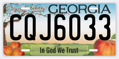 GA license plate CQJ6033