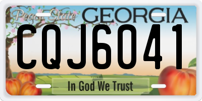 GA license plate CQJ6041