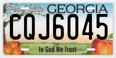 GA license plate CQJ6045