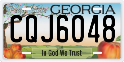 GA license plate CQJ6048