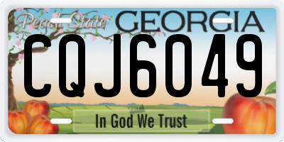 GA license plate CQJ6049