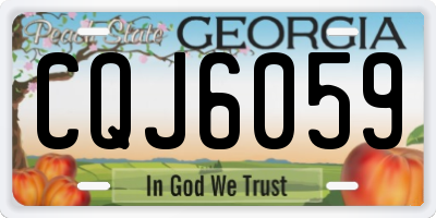 GA license plate CQJ6059