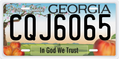 GA license plate CQJ6065