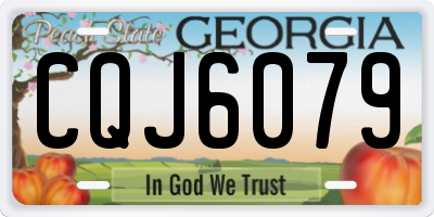 GA license plate CQJ6079