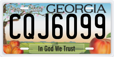GA license plate CQJ6099