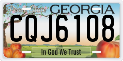 GA license plate CQJ6108