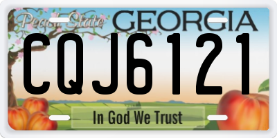 GA license plate CQJ6121