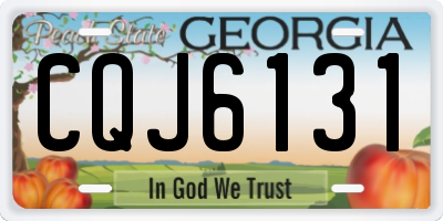 GA license plate CQJ6131