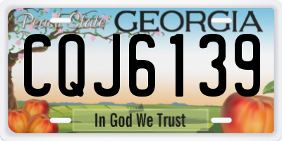 GA license plate CQJ6139