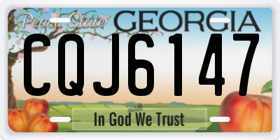 GA license plate CQJ6147