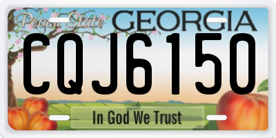 GA license plate CQJ6150