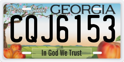 GA license plate CQJ6153
