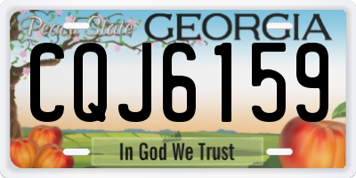 GA license plate CQJ6159