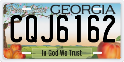 GA license plate CQJ6162