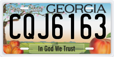 GA license plate CQJ6163