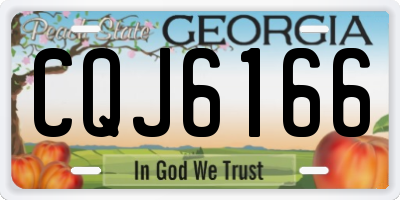 GA license plate CQJ6166