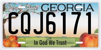 GA license plate CQJ6171