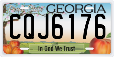GA license plate CQJ6176
