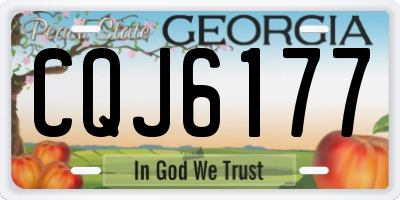 GA license plate CQJ6177