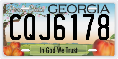 GA license plate CQJ6178