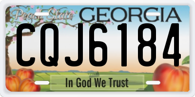 GA license plate CQJ6184