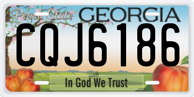 GA license plate CQJ6186