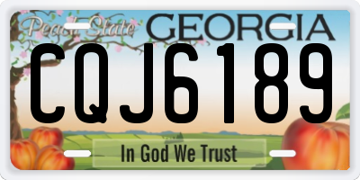 GA license plate CQJ6189
