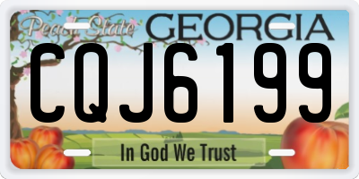 GA license plate CQJ6199