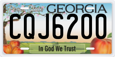 GA license plate CQJ6200