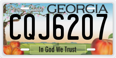 GA license plate CQJ6207