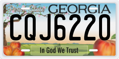 GA license plate CQJ6220