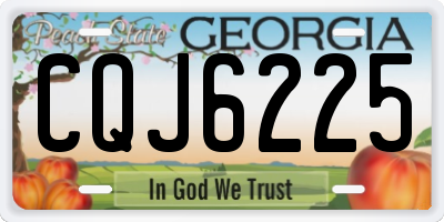 GA license plate CQJ6225