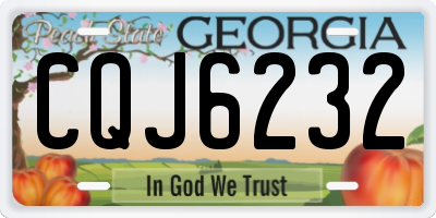 GA license plate CQJ6232