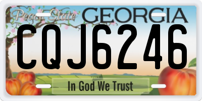 GA license plate CQJ6246
