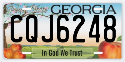 GA license plate CQJ6248
