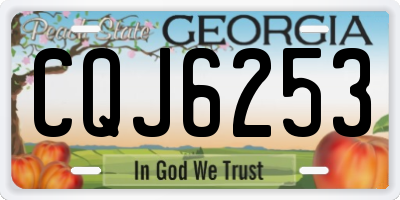 GA license plate CQJ6253