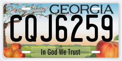 GA license plate CQJ6259