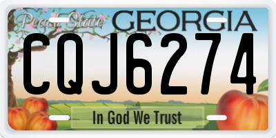 GA license plate CQJ6274