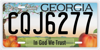 GA license plate CQJ6277