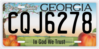 GA license plate CQJ6278