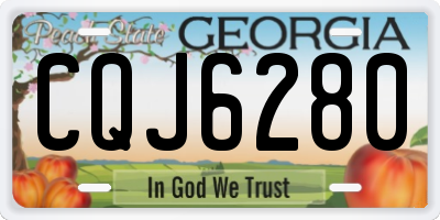 GA license plate CQJ6280