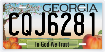GA license plate CQJ6281