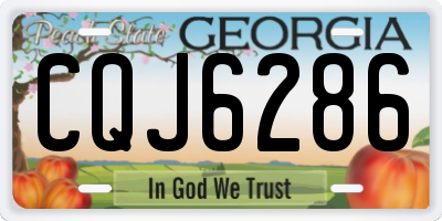 GA license plate CQJ6286