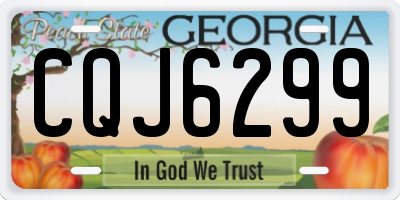 GA license plate CQJ6299