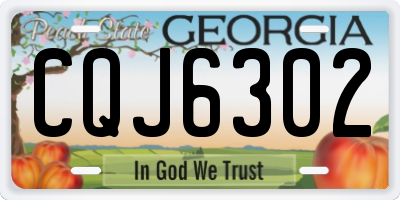 GA license plate CQJ6302