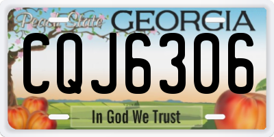 GA license plate CQJ6306