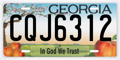 GA license plate CQJ6312