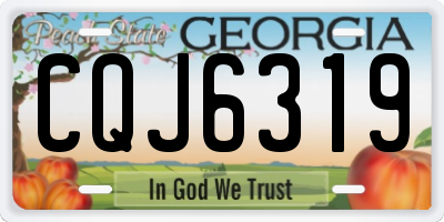 GA license plate CQJ6319