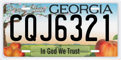GA license plate CQJ6321