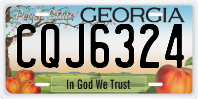 GA license plate CQJ6324